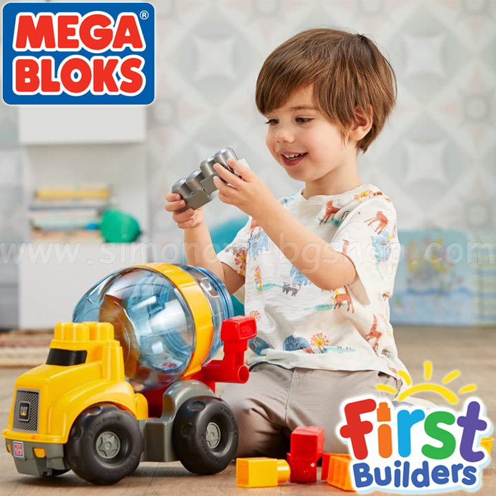 Mega Blocks First Builders Cat Cement Mixer    GFG11-1